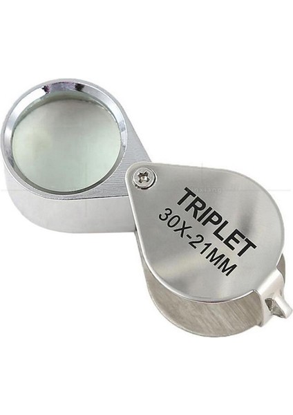 30X Katlanır Jewllery Büyüteç Taşınabilir Büyüteç Cep Boyutu Güzel Jewllery Büyüteç Gözlük 10X 20X 30X Büyütme Metal (Yurt Dışından)