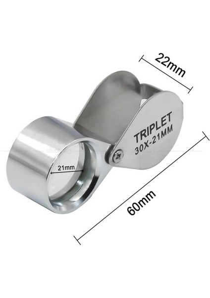 30X Katlanır Jewllery Büyüteç Taşınabilir Büyüteç Cep Boyutu Güzel Jewllery Büyüteç Gözlük 10X 20X 30X Büyütme Metal (Yurt Dışından) fiyatları