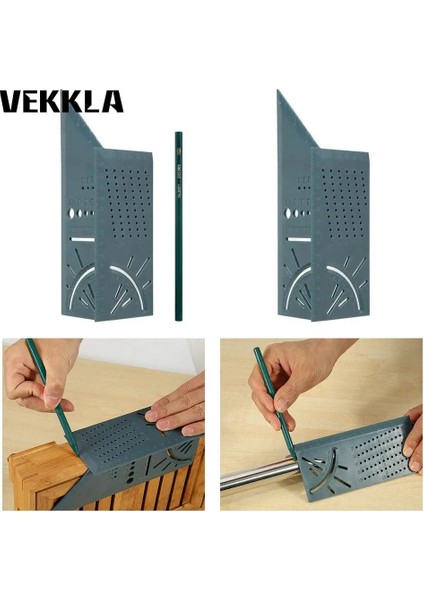 3D Açı Ölçme Cetveli Plastik Ölçme Cetveli Ölçer 45 Derece ve 90 Derece Açılar Ölçme Aracı Ev Iyileştirme Ağaç Işleme B3 (Yurt Dışından) modelleri