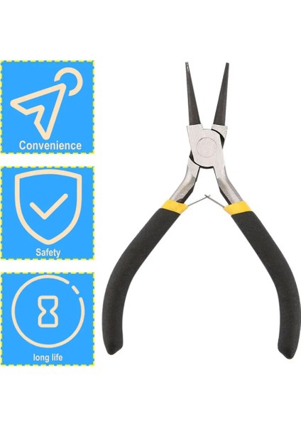 06 8 Stil Taşınabilir Dayanıklı Karbon Çelik Dövme Mücevherat Pense Hafif Yapma Boncuk Mini Pense Aracı Yuvarlak Düz Uzun Burun (Yurt Dışından)