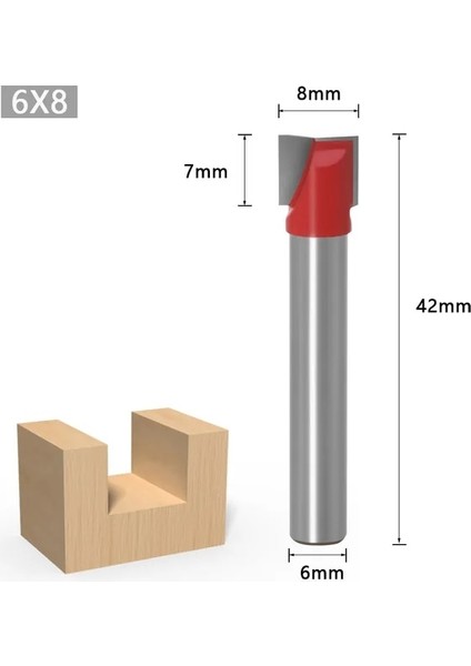 6X8MM 2A 6/8mm Shank Temizleme Alt Gravür Yönlendirici Bit Ağaç Işleme Aleti Katı Karbür Ahşap Freze Kesicisi End Mill 10/22/28/32MM (Yurt Dışından)