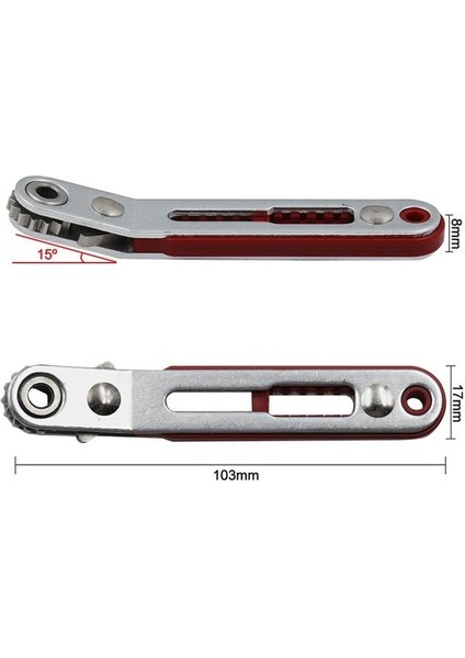 Dirsek 1 Adet Mini Cırcır Tornavida Matkap Uçları Aracı 1/4 "(6.35MM) Anahtarı Altıgen Torx Çift Yönlü Kontrol Tek/çift Kafa (Yurt Dışından)