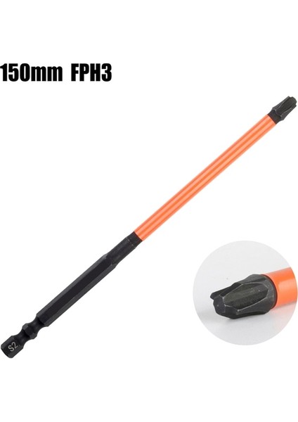 150MM Fph3 Manyetik Tornavida Bit Toplu Kafa Çapraz Yüksek Sertlik El Matkap Ucu Elektrikli Tornavida Seti Elektrikçi Ph1 Ph2 65-150MM (Yurt Dışından)
