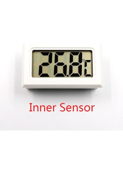 Beyaz Mini Dijital LCD Oto Araba Pet Termometre Nem Sıcaklık Ölçer Sensör Ölçer Termostat Higrometre Pirometre Termograf (Yurt Dışından)