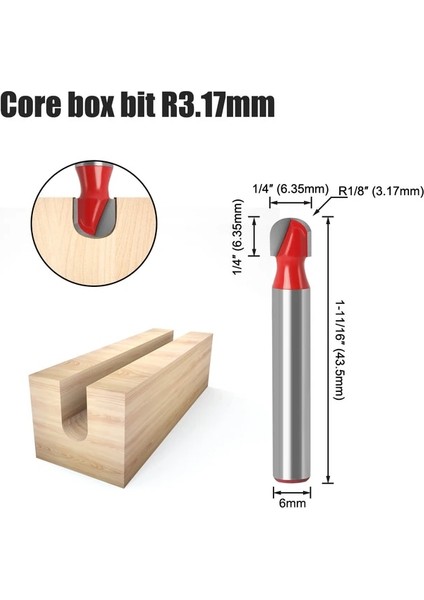 6mm No.6 1 Adet 6mm 1/4 "şaft Yönlendirici Bit Düz Zıvana Çekirdek Kutusu V Kırlangıç Gömme Kırpma Koyu Roman Ogee Pah Uçları Üzerinde Yuvarlama (Yurt Dışından)