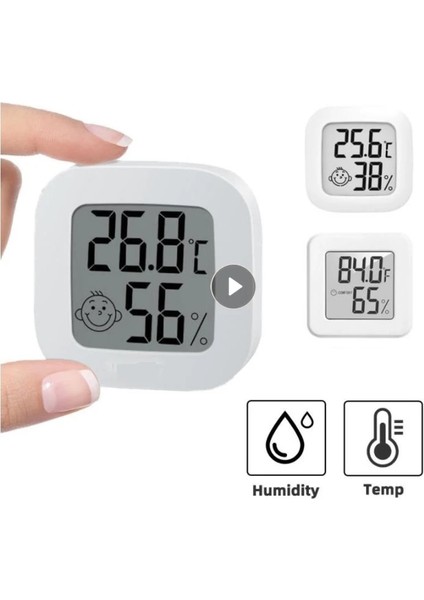 Santigrat Mini Dijital Sıcaklık Nem Ölçer Kapalı Açık LCD Elektronik Termometre Higrometre Sıcaklık Sensörü Ölçer Araçları (Yurt Dışından)