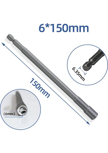 10MM 1 Adet Lokma Anahtar 150MM Uzun 6MM-19MM Altıgen Somun Sürücü Matkap Ucu Lokma Anahtar Uzatma Kol Araba Makineleri Tamir Aracı (Yurt Dışından) fırsatları