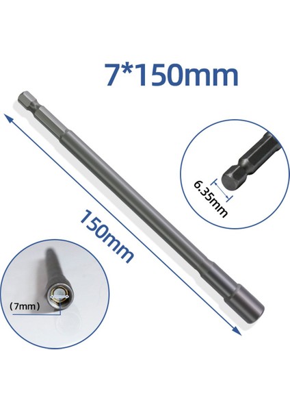 10MM 1 Adet Lokma Anahtar 150MM Uzun 6MM-19MM Altıgen Somun Sürücü Matkap Ucu Lokma Anahtar Uzatma Kol Araba Makineleri Tamir Aracı (Yurt Dışından) indirimleri