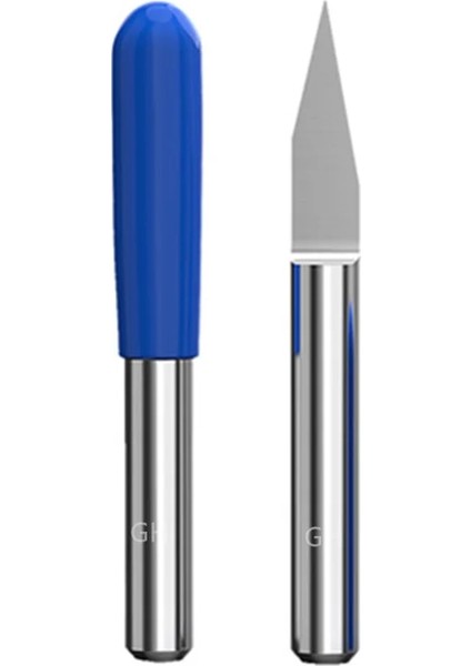 Uç 0,5 Mm, 20 Derece Sap Dia.6mm Cnc Düz Dipli Oyma Araçları Oymacı 2 Adet 3.175MM 6mm Tungsten Karbür V Gravür Freze Ucu Ahşap Akrilik Plastik Pvc (Yurt Dışından)
