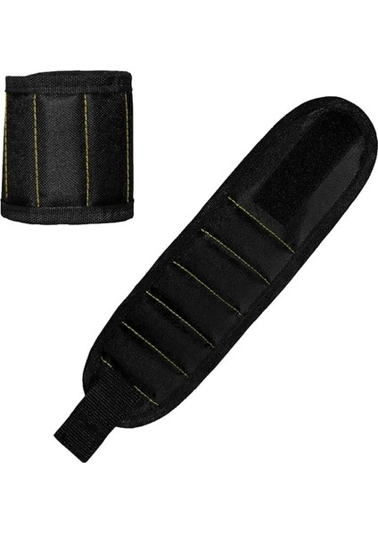 Siyah 5 Mıknatıs Yeni Güçlü Manyetik Bileklik Taşınabilir Alet Çantası Vida Çivi Somun Cıvata Matkap Ucu Tamir Kiti Organizatör Depolama (Yurt Dışından)