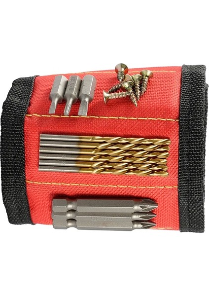 Siyah 5 Mıknatıs Yeni Güçlü Manyetik Bileklik Taşınabilir Alet Çantası Vida Çivi Somun Cıvata Matkap Ucu Tamir Kiti Organizatör Depolama (Yurt Dışından) fırsatları