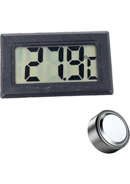 Mini Siyah Mini LCD Dijital Termometre Higrometre Buzdolabı Dondurucu Test Cihazı Sıcaklık Nem Ölçer Dedektörü Thermograph Pet Oto Araba (Yurt Dışından)