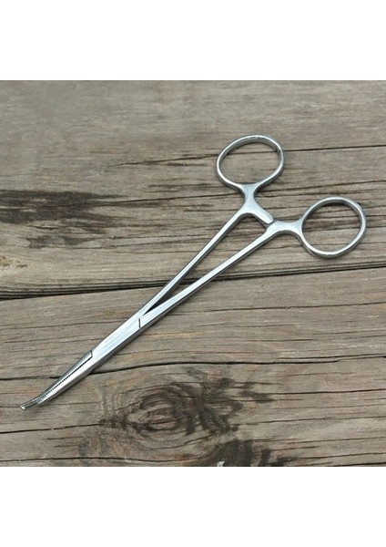 Kavisli 20 cm Paslanmaz Çelik Kavisli Uç ve Düz Uçlu Forseps Kilitleme Kelepçeleri Hemostatik Forseps Arteriyel Forseps Kelepçe Balık Kancası Pense (Yurt Dışından)