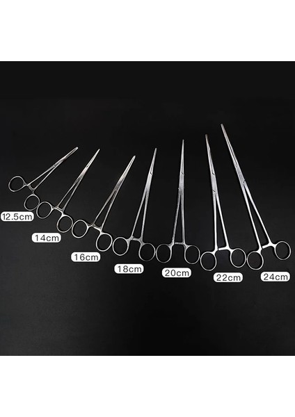 Kavisli 20 cm Paslanmaz Çelik Kavisli Uç ve Düz Uçlu Forseps Kilitleme Kelepçeleri Hemostatik Forseps Arteriyel Forseps Kelepçe Balık Kancası Pense (Yurt Dışından)