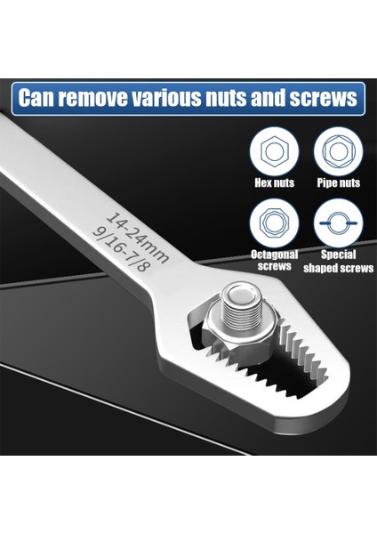 145MM 3-17MM 3.5mm 3-17/8-22MM Evrensel Torx Anahtarı Kendinden Sıkma Ayarlanabilir Gözlük Anahtarı Kurulu Çift Kafalı Torx Anahtarı El Aletleri Ev Için (Yurt Dışından) modelleri