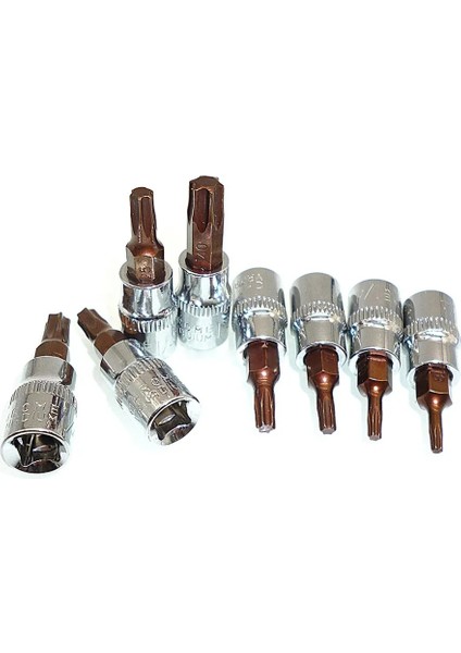 T10 1/4 Inç Altıgen Sürücü Lokma Seti Socekt Anahtarı Soket Adaptörü Torx Tornavida Bit El Aletleri T8 T10 T15 T20 T25 T27 T30 T40 (Yurt Dışından)