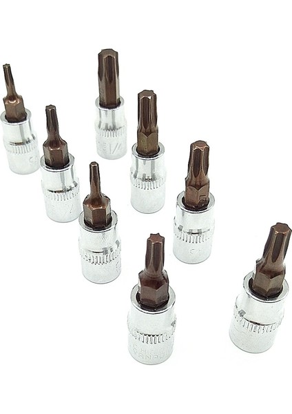T10 1/4 Inç Altıgen Sürücü Lokma Seti Socekt Anahtarı Soket Adaptörü Torx Tornavida Bit El Aletleri T8 T10 T15 T20 T25 T27 T30 T40 (Yurt Dışından)