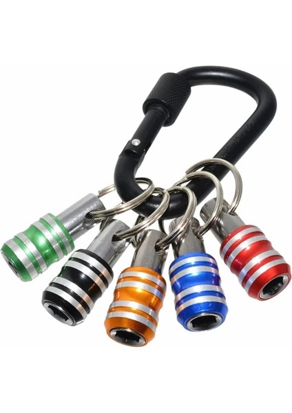 LS07-GREEN-1PCS 1/4 Inç Hex Shank Tornavida Uçları Tutucu Uzatma Çubuğu Matkap Vida Adaptörü Hızlı Bırakma Anahtarlık Kolay Değişim (Yurt Dışından)