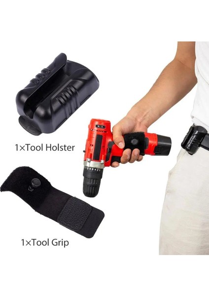 Siyah Bel Alet Kılıfı Çok Fonksiyonlu Elektrikli Matkap Taşınabilir Bel Alet Tokası Anahtarı Çekiç Vida Açık Seyahat Klip (Yurt Dışından) modelleri