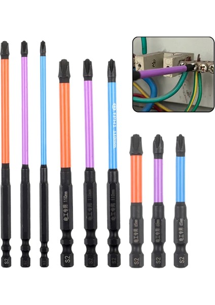 1 Adet 65MM Özel Manyetizma Çapraz Tornavida Bit Fph1 Fph2 Fph3 Somun Sürücüleri 65-150MM Soket Anahtarı Elektrikli El Aletleri (Yurt Dışından)