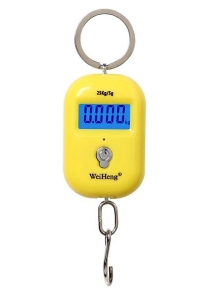 Sarı 25 kg x 5g Cep Dijital Asılı Ölçek Taşınabilir Mini Elektronik Bagaj Kanca Ölçeği LCD Arka Işık Mutfak Çelikhane Ağırlık Dengesi (Yurt Dışından)
