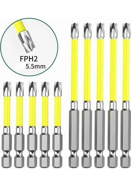 1 Adet 65MM Sarı Manyetik Özel Çapraz Tornavida Bit Somun Sürücüleri Fph2 Soket Anahtarı Elektrikçi Elektrikli El Aletleri 65MM 110MM Tornavida Bit Seti (Yurt Dışından)