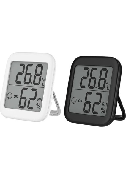 Beyaz Termometre Higrometre Bildirim Uyarısı ve LCD Ekranlı Doğru Iç Mekan Duvara Monte Gösterge Dijital Sıcaklık Nem Monitörü (Yurt Dışından) fiyatları