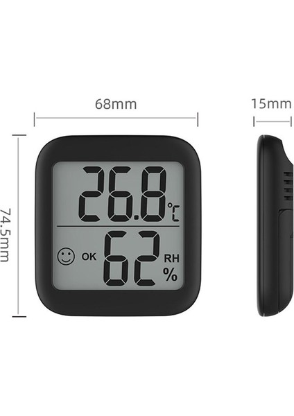 Beyaz Termometre Higrometre Bildirim Uyarısı ve LCD Ekranlı Doğru Iç Mekan Duvara Monte Gösterge Dijital Sıcaklık Nem Monitörü (Yurt Dışından) modelleri