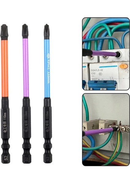 3 Adet 110MM Fph1 2 3 65MM Manyetik Özel Çapraz Tornavida Bit Somun Sürücüleri Fph1 Fph2 Fph3 Soket Anahtarı Elektrikçi Güç Aracı Için Özel Ternevis (Yurt Dışından)