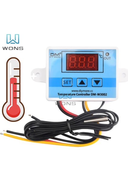 Su Geçirmez Prob 12V 24V 220V 110V 10A W3002 Dijital LED Sıcaklık Kontrol Cihazı Termostat Kontrol Anahtarı Termoregülatör Sensör Metre Probu ile (Yurt Dışından) fiyatları