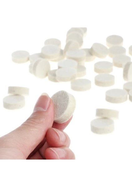 Beyaz 13MM 50 Adet 13MM Yün Keçe Parlatma Parlatma Taşı Taşlama Pedi + 4 Adet 3.15 mm Şaft (Yurt Dışından) modelleri