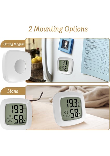 1 Adet Manyetik Mini LCD Dijital Termometre Higrometre Nem Ölçer Kapalı Nem Ölçer Oda Sıcaklık Sensörü Hava Istasyonu (Yurt Dışından) fırsatları