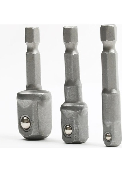 Model 1 3 Adet/takım Krom Vanadyum Çelik Soket Adaptörü Hex Shank 1/4 "3/8" 1/2 "uzatma Matkap Uçları Bar Hex Bit Seti Elektrikli El Aletleri (Yurt Dışından) fırsatları