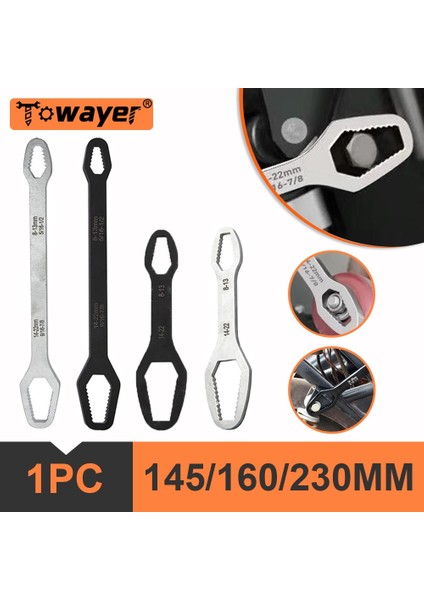 145MM 3-17MM 3.5mm 8-22MM Evrensel Torx Anahtarı Kendinden Sıkma Ayarlanabilir Çift Kafa Hareketli Anahtar Fabrika Tamir Çok Fonksiyonlu El Aleti (Yurt Dışından) fırsatları