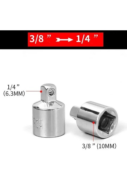 A 1/4" 3/8" 1/2" Cırcır Anahtarı Adaptörü Krom Vanadyum Çelik Kol Adaptörü Sürücü Soket Dönüştürücü Anahtar-Kol Bağlantısı Dönüştürücü (Yurt Dışından)
