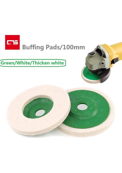 Kalınlaşmak Beyaz 4 Inç Yün Parlatma Çarkı 4 Inç 100MM Açı Öğütücü Tekerlek Için Parlatma Pedleri Disk Cilası Otomobil Metal Mermer Cam Seramik Ahşap (Yurt Dışından)