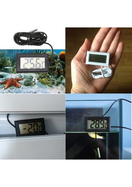 Wired-Black-2 Mini LCD Dijital Termometre Higrometre Sıcaklık Iç Mekan Uygun Sıcaklık Sensörü Nem Ölçer Ölçer Aletler Kablo (Yurt Dışından)