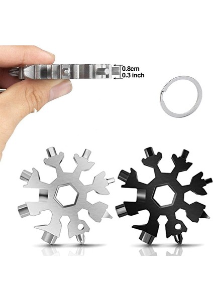 Koyu Mavi Edc Çok Fonksiyonlu Paslanmaz Çelik 18-In-1 Evrensel Tork Kar Tanesi Anahtarı Taşınabilir Kar Anahtarı Tornavida Ev Onarım Aracı (Yurt Dışından) fırsatları
