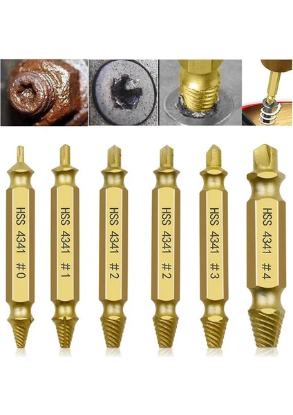 Stil 1 6 Adet Hasarlı Vida Çıkarıcı Matkap Ucu Seti Kolayca Kırık Vida Cıvata Sökücü Soyulmuş Vidalar Çıkarıcı Yıkım Araçları Çıkarın (Yurt Dışından) indirimleri