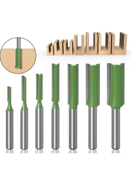 6.35X10X30MM 1 Adet 6.35MM 6mm Shank Tek, Çift Flüt Düz Bit Freze Kesicisi Ahşap Tungsten Karbür Yönlendirici Bit Doğrama Aleti (Yurt Dışından) fiyatları