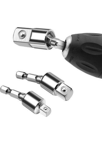 0.25 Inç 1 Adet Elektrikli Matkap Soket Adaptörü Darbeli Sürücü Için Hex Shank ile Kare Soket Matkap Uçları Dönebilen Uzatma 1/4 "3/8" 1/2" (Yurt Dışından)