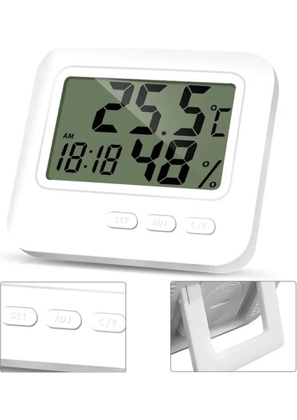 Iç ve Dış Mekan Dijital Termometre Higrometre LCD Ekran Hassas Çalar Saat Fonksiyonu Termometre Higrometre (Yurt Dışından) modelleri