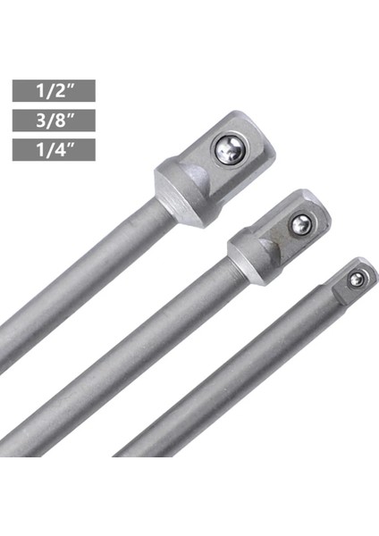 12.7mm 1 Adet Soket Çubuk Anahtarı Adaptörü Uzatma Aracı 200MM Darbe Soket Adaptörü Hex Shank 1/4 3/8 1/2 Uzatma Matkap Uçları Bar (Yurt Dışından) indirimleri