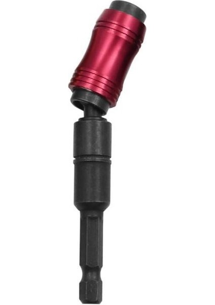 Kırmızı Siyah-1pc 1/4 "hex Manyetik Döner Matkap Ucu Tutucu Hızlı Değişim Tahrik Kılavuzu Matkap Dar Alanlar Için Döner Uç Tutucu Manyetik Uç Ucu (Yurt Dışından)