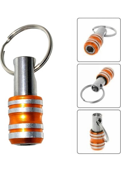 LS07-RED-1PCS 1/4 Inç Hex Shank Tornavida Uçları Tutucu Uzatma Çubuğu Matkap Vida Adaptörü Hızlı Bırakma Anahtarlık Kolay Değişim (Yurt Dışından)