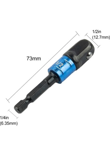 Balck 1-2 1 Adet Matkap Soket Adaptörü Darbeli Matkap Uzatma Matkap Uçları Bar Soket Adaptörü 1/4 3/8 1/2 Boyutu Hex Shank Kare Kafa Matkap Ucu (Yurt Dışından)