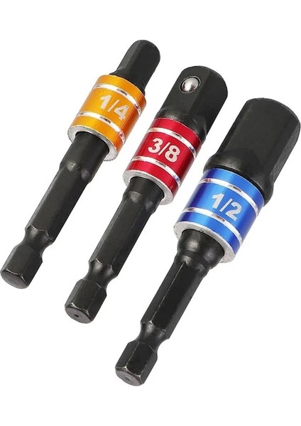 Balck 1-2 1 Adet Matkap Soket Adaptörü Darbeli Matkap Uzatma Matkap Uçları Bar Soket Adaptörü 1/4 3/8 1/2 Boyutu Hex Shank Kare Kafa Matkap Ucu (Yurt Dışından)