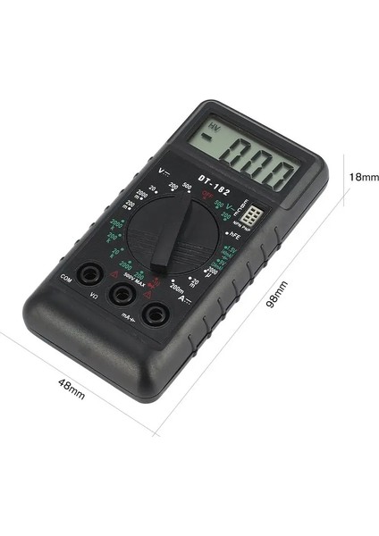 Çok Fonksiyonlu DT-182 Dijital Mini Multimetre Dc/ac Gerilim Akım Ölçer El Cep Voltmetre Ampermetre Diyot Triode Test Cihazı (Yurt Dışından)