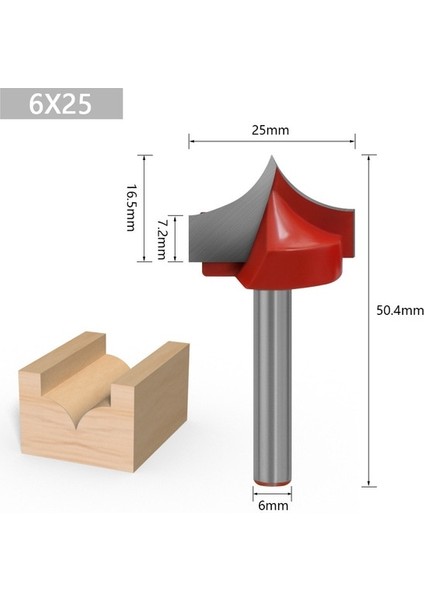 6X25 6mm Shank Yönlendirici Bit Cnc Araçları Katı Karbür Yuvarlak Burun Uçları Yuvarlak Nokta Kesim Bit Çalkalayıcı Kesici Aletler Ahşap Ağaç Işleme Aletleri (Yurt Dışından)