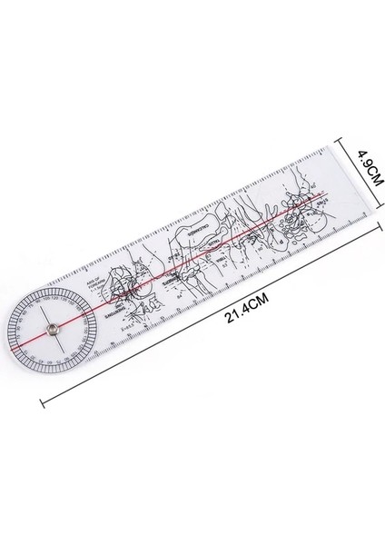 Stil 5 360 Derece Gonyometre Açısı Tıbbi Omurga Açısı Cetvel Açı Inklinometre Cetvel Iletki Açı Bulucu Ölçme Aracı (Yurt Dışından)